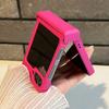 Para Samsung Galaxy Z Flip 7 6 5 4 3 Zflip7 Z Flip6 Flip5 Flip4 Flip3 Capa para Celular Dobrável Cor Doce Capa de Pele Líquida à Prova de Choque