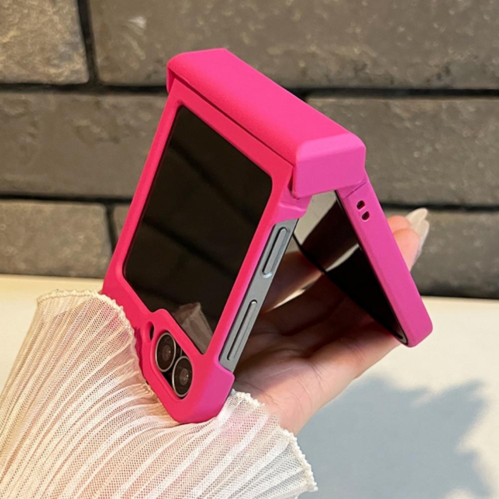 Para Samsung Galaxy Z Flip 7 6 5 4 3 Zflip7 Z Flip6 Flip5 Flip4 Flip3 Capa para Celular Dobrável Cor Doce Capa de Pele Líquida à Prova de Choque