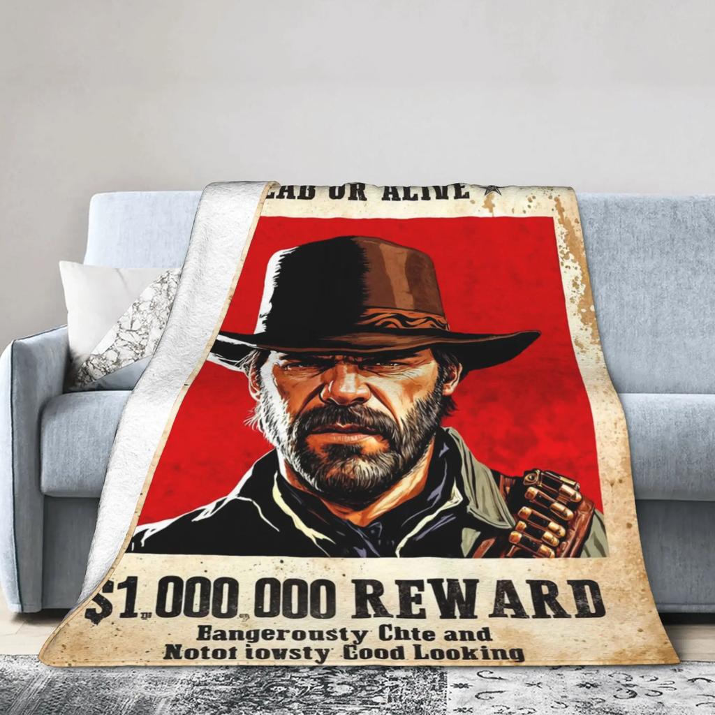 Arthur Morgan RDR Videospiel Flanelldecke Super Weiche Winterbettwäsche Überwurf für Jungen Mädchen Outdoor Spaß Bettbezug Abdeckung