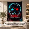 Tapestry Custom Name Text, Wall Hanging Tapestry Home Room DecorFriday the 13th Jason Voorhees