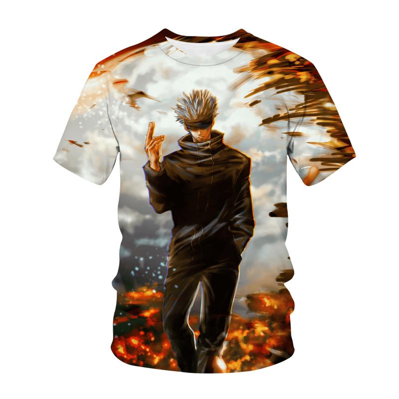 Fashion Jujutsu Kaisen 3D T- Shirt Boys/Girls Tshirt Summer Breathable Streetwear Men Clothing Men/Women Short Sleeve Tee