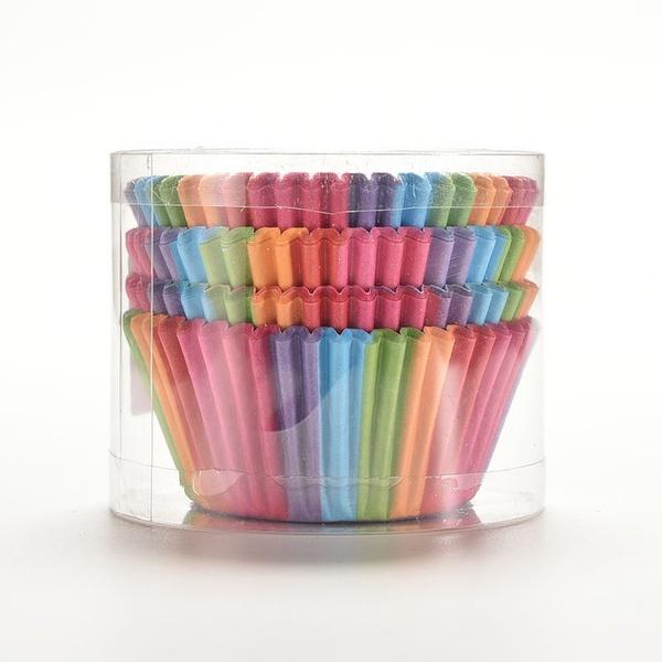 Doublures de cupcakes en papier arc-en-ciel coloré, 100 pièces, étui de tasse à muffins de cuisson, fête PP
