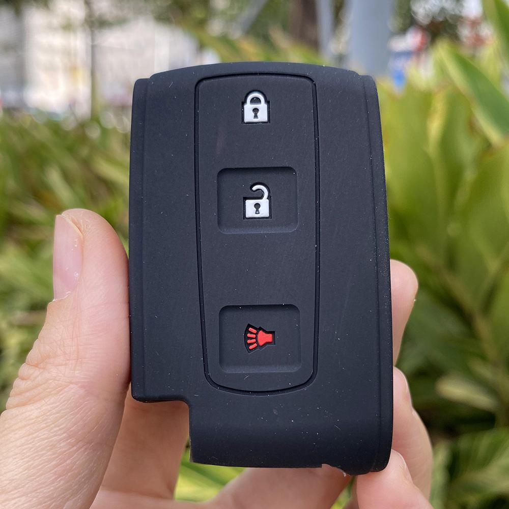 Silikon Autoschlüsselanhänger Hülle Schale Set für Toyota Corolla Verso 2004 2006 2007 Prius Gen 20 2005 2008 Fernbedienung Schlüssel Zubehör