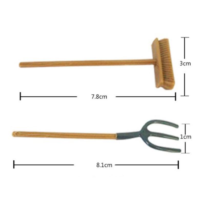 1:12 Brick Field Garden Farm Scene Tool Set DIY Handmade Doll House Miniature Construction Cart Tool Ornament Children's Toys