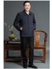 Chaqueta acolchada de algodón para hombre para papá: Camisa de Botones para Primavera y Otoño para Personas de Mediana Edad y Mayores