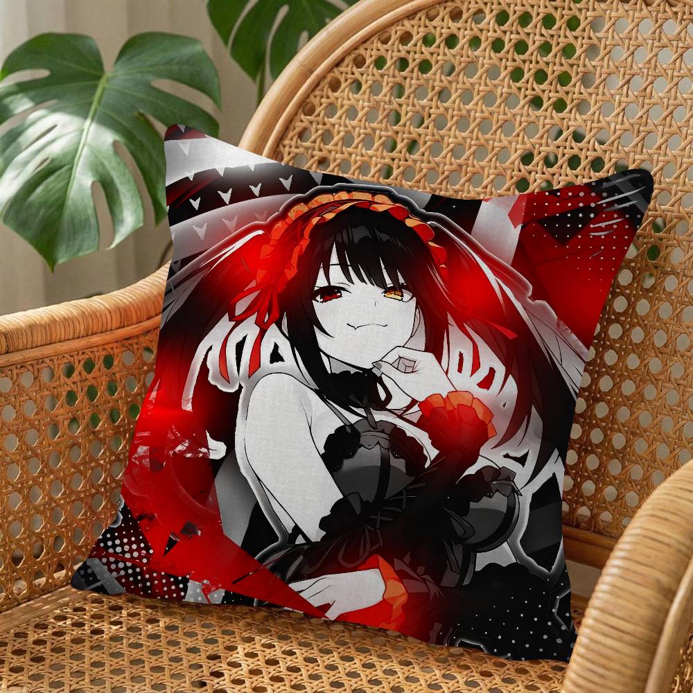 Anime DATE A LIVE Cushion Cover Car Throw Pillow Case For Sofa Car Christmas Gift
