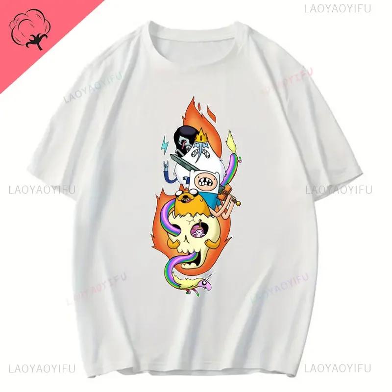 T-shirt en coton Adventure Time à la mode Marceline la Reine Vampire T-shirt à manches courtes Été Col rond Vêtements Unisexe Hauts Décontractés