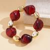 European and American Acrylic Smudged Irregular Geometric Beaded Necklace Retro Ethnic Style Niche High-end Necklace Set