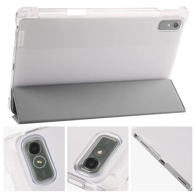 For Tab P11 2nd Gen ümbris pliiatsihoidjaga kolmekordne PU-nahast pehme tagaküljega alus tahvelarvutile For Tab P11 Gen 2 tb350fu ümbris