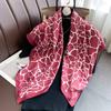 Fashion Luxury Women Scarf Silk Square Crack Print Fashion Design Hijabs Female Neckerchief Scarves Wrap Headband Bandana