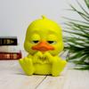 1pc Cute Heart Hands Duck Car Decor-Adorable Sitting Duck Statue,Multi-Color Print for Dashboard-Desk.Premium Gift for Valentine