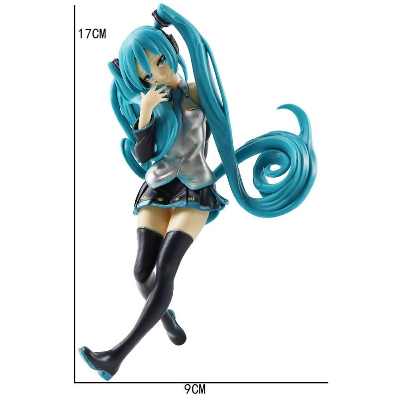 Neue 14CM Anime Sitzende Hatsune Miku Figuren Kawaii Langes Haar Sakura Action Spielzeug Mädchen PVC Figur Modell Mädchen