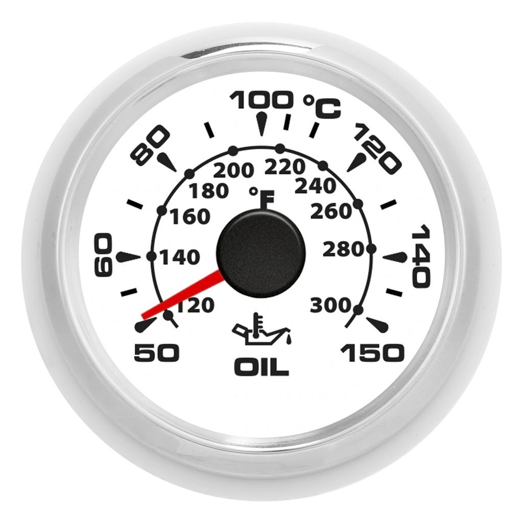 2in Digital Oil Temperature Gauge 361 19Ohm 50 150 celsius  Display 8 Colors Backlight IP67 Waterproof