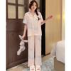 Harajuku Sweet Print Women's Pajamas French Romantic Aesthetics Home Sleepwear New Autumn Fashion Nightwear