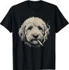 T-shirt Meme Chien Fumant une Cigarette Drôle Goldendoodle