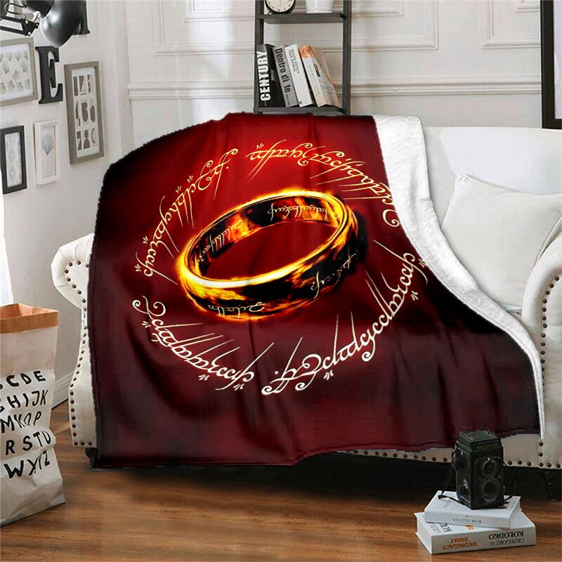 1pc Blanket The Lord of the Rings2 Print Design, Lightweight Blanket for Sofa, Bed- Soft &Warm, Gift for All Seasons Like Christmas, Halloween