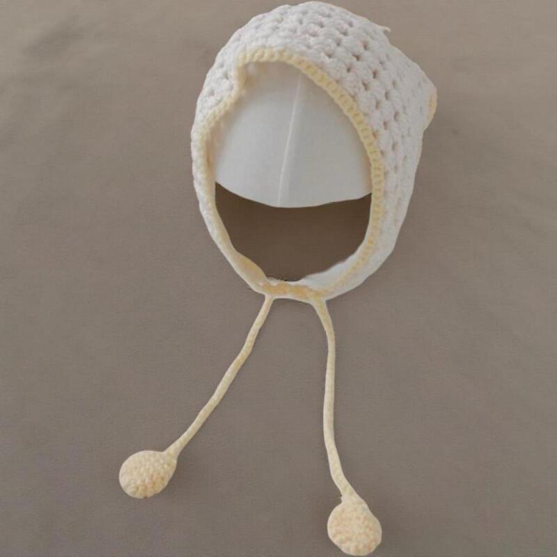 Lovely Crochet Hair Tie Pom Pom Bandana for Women