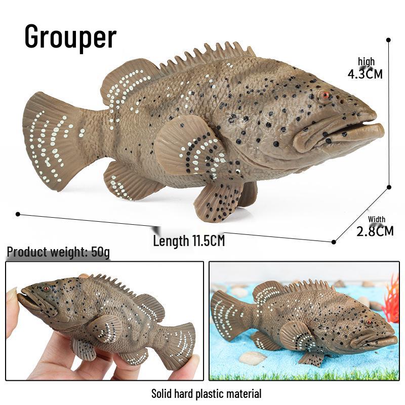 Children's Cognitive Marine Animal Model: Red Seabream & Garfish Toy Ornament