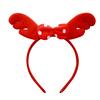 Christmas Reindeer Antler Headband for Adults and Kids Fabric Headband with Sequined Antlers and Decorative Leaves Festive Hair Accessory
