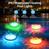2 Pcs Floating Pool Lights IP67 Waterproof RGB Upper And Lower