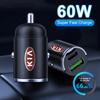 1Pcs Car Charger USB Type-C Fast Charging Adapter Car Accessories For KIA Ceed Rio Sportage R K3 K4 K5 K6 K7 K8 Ceed Sorento Cerato Optima