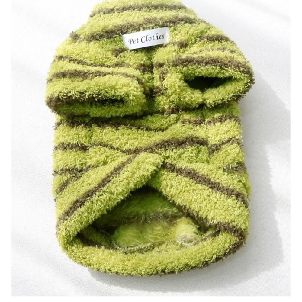 Stripes Dog Warm Clothes Windproof Dog Bodysuit Fashion Pet Clothes  Cat