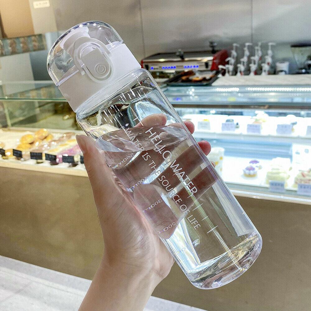 780ml Leakproof Sports Water Bottle Portable Gym Drinking Cup for Girl Boy Clear BPA Free