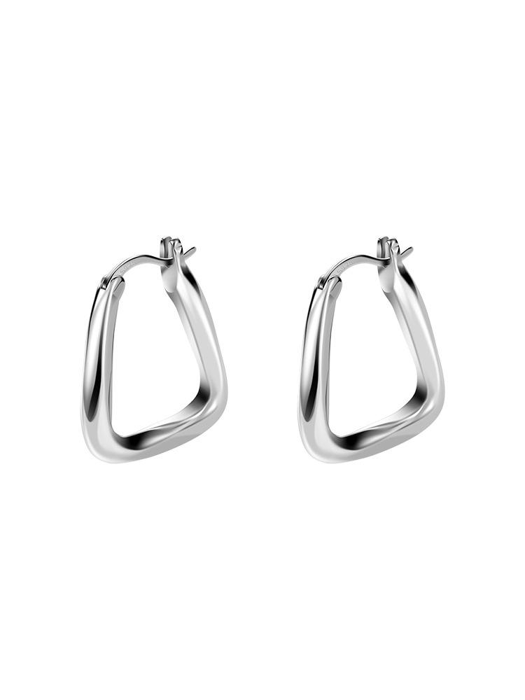 Korean Version Of Geometric Earrings Women'S Retro Temperament Ins Creative Square Earrings Ear Buckles Compact Earrings Tide X