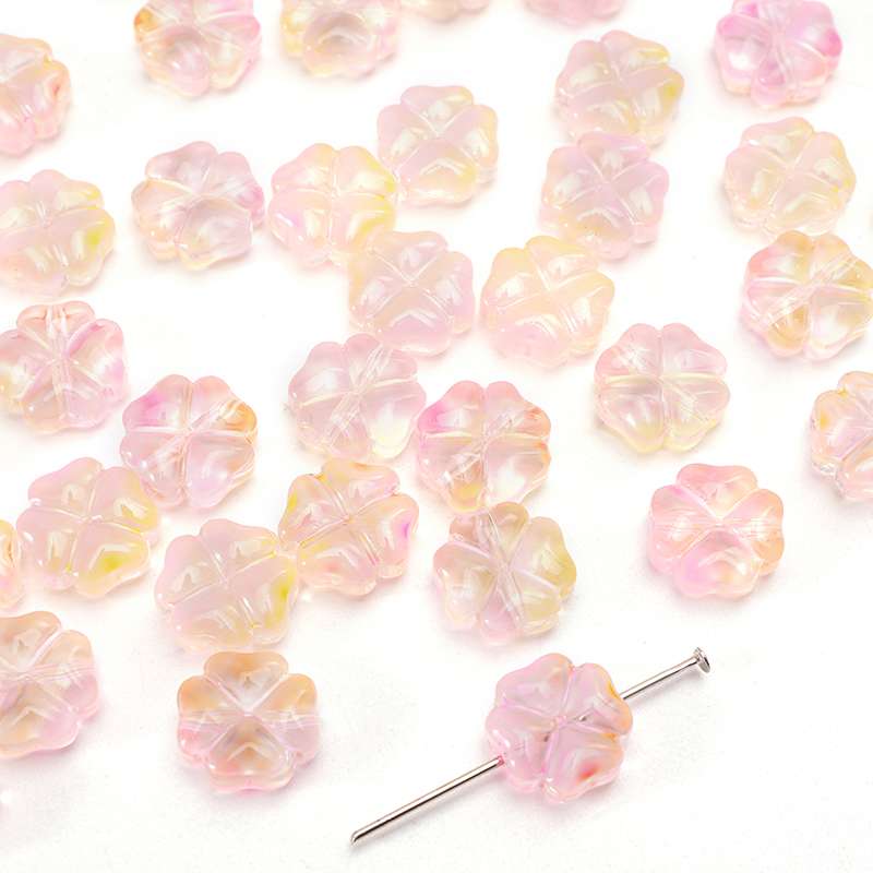 20pcs/Bag 10mm Glass Flower Beads Charm Spacer Beads For Earring Necklace DIY Jewelry Making