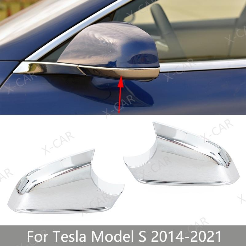 Chrome Exterior Rearview Side Mirror Lower Bottom Base Cover Lid Cap Shell For Tesla Model S 2014 2015 2016 2017 2018 -