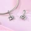 Copper Lovebirds Couple LOVE Pendant Love Theme Charm Compatible With Authentic Charm Bracelets Women Do It Yourself Jewellery Gift