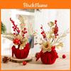 Kunststoff-Tischdeko mit Blumenarrangement für Weihnachts-Heimdekoration