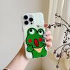 Cute Bier Frog is suitable for Apple 16 mobile phone case iPhone17Pro max new 15/14 round edge IMD.