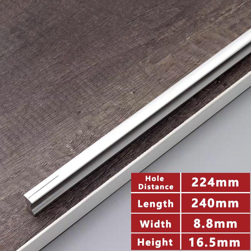 WV Kitchen Cabinet Handles and Pulls Black Silver Dressers Closet Furniture Door Handles Aluminum Drawer and Knobs Hardwares