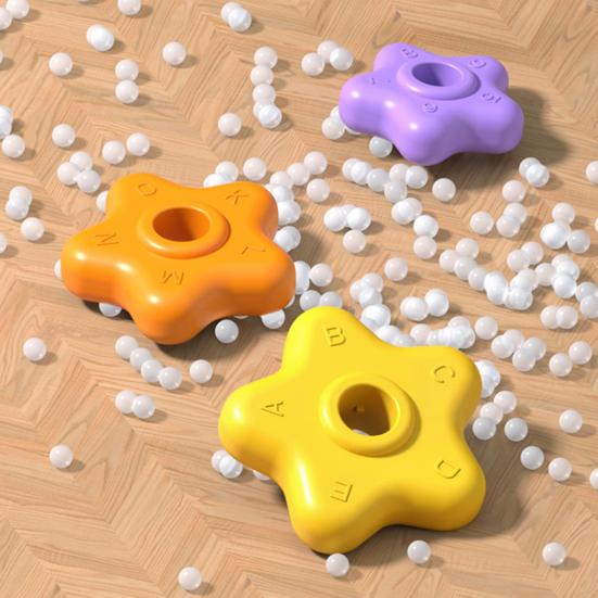 Star Stacking Spiral Tower Automatic Rotatable Rainbow Star Ring Toy Fine Motor Skills Early Educational Stack Game Toddlers Boys Girls Gift