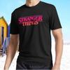 Nové tričko Stranger Things 4 s textovým logem, gradientně červené, Aktivní, Vtipné, Velikost S - 5XL