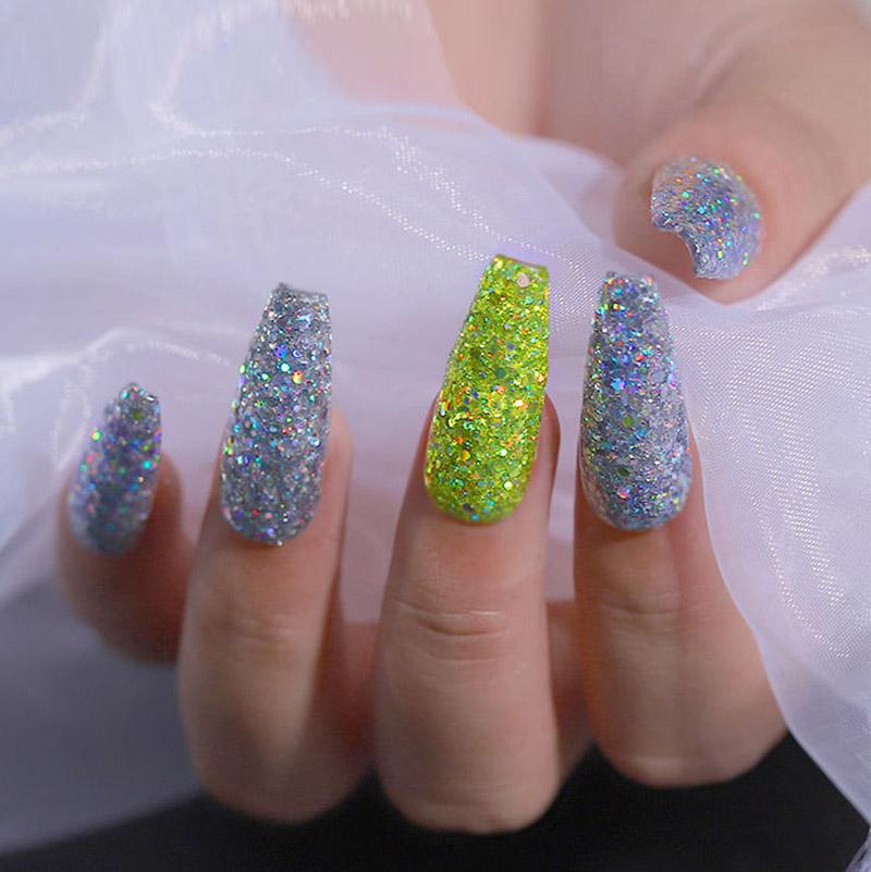 12 Color Nail Art Laser Glitter Sequin Light Powder Nail Decoration Boxed Symphony Nail Sequin Nail