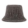 HIGHSCHOOLDISCO Badge Knit Bucket Hat Chocolate Vanilla