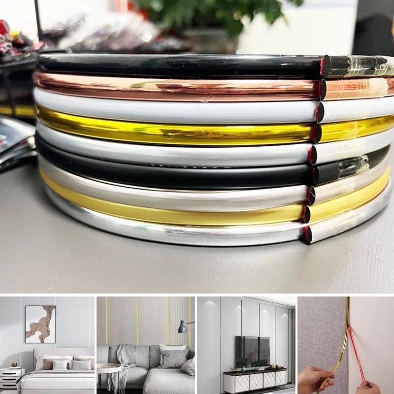 3M PVC Decorative Tape Wall Stickers Self-adhesive Background Wall Ceiling Line Decorative Furniture Edge Strip Wall Stickers