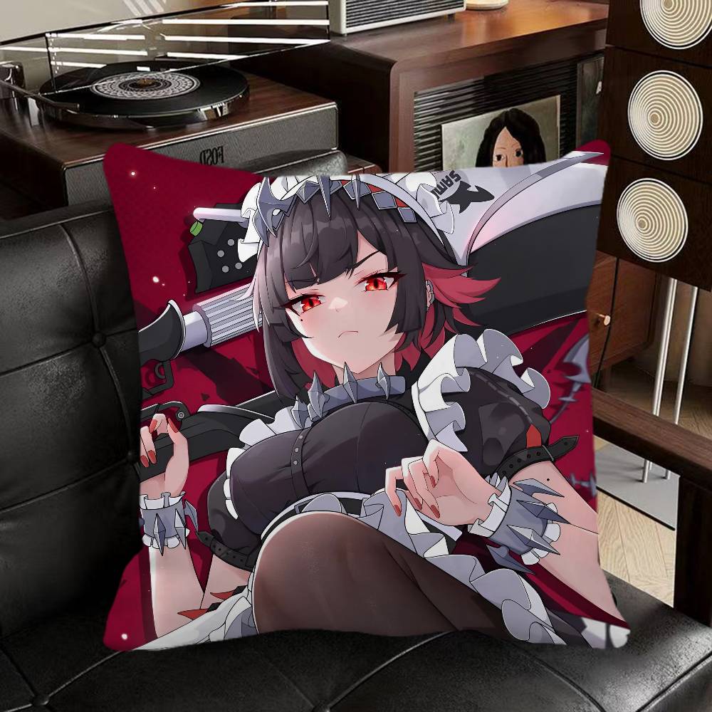 Ellen Joe Zenless Zone Zero Game Pillow Case Square Pillow Bedroom Sofa Leisure Comfort Cushion Car Home Decoration