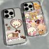 Cartoon Telefoonhoesje voor Samsung Galaxy S25 S24 S23 S22 S21 S20 Note20 FE Ultra Edge Plus 4G 5G Transparante Zachte Cover R-Rilakkuma