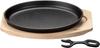 Cast Iron Large Steak Plate (1 Plate) with Base and Handle, 4544