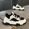 2025 Lente Heren Ademend Wit Trendy Dikke Zool Skate & Casual Papa Schoenen