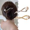 Metal Pearl Hairpins Hair Clips Fashion Sweet Ponytail Shark Clip Headwear for Women Hair Accessories