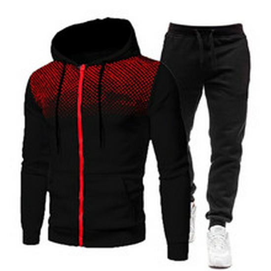 2026 Herren einfarbiger Kapuzenpullover Sport Zweiteiliges Set - Frühjahrs- und Herbststil