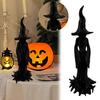 Halloween Enchanting Witch Statue 3D Printed Tree Root Black Witch Figurine Sculpture Home Holiday Party Decoration Ornament