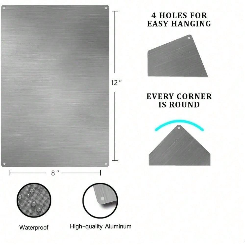 Γαλλική Πινακίδα Πόρτας για Γάτες Δίγλωσση Μεταλλική Πλάκα Ανθεκτική στις Καιρικές Συνθήκες Ανθεκτική στην Υπεριώδη Ακτινοβολία Χιουμοριστική Είσοδος Μόνο για Γάτες