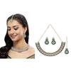 Admirable Fashionable Red-Green Kundan With Ad Stones Studded Choker Necklace Set For Women