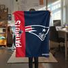 New England Patriots Logo Print Flannel Blanket High Quality Warm Comfortable Cover for All Seasons Perfect for Gifts Home Decor