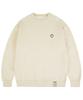 GRAVER [Unisex] White Odd Flower Embroidered Sweatshirt_Cream